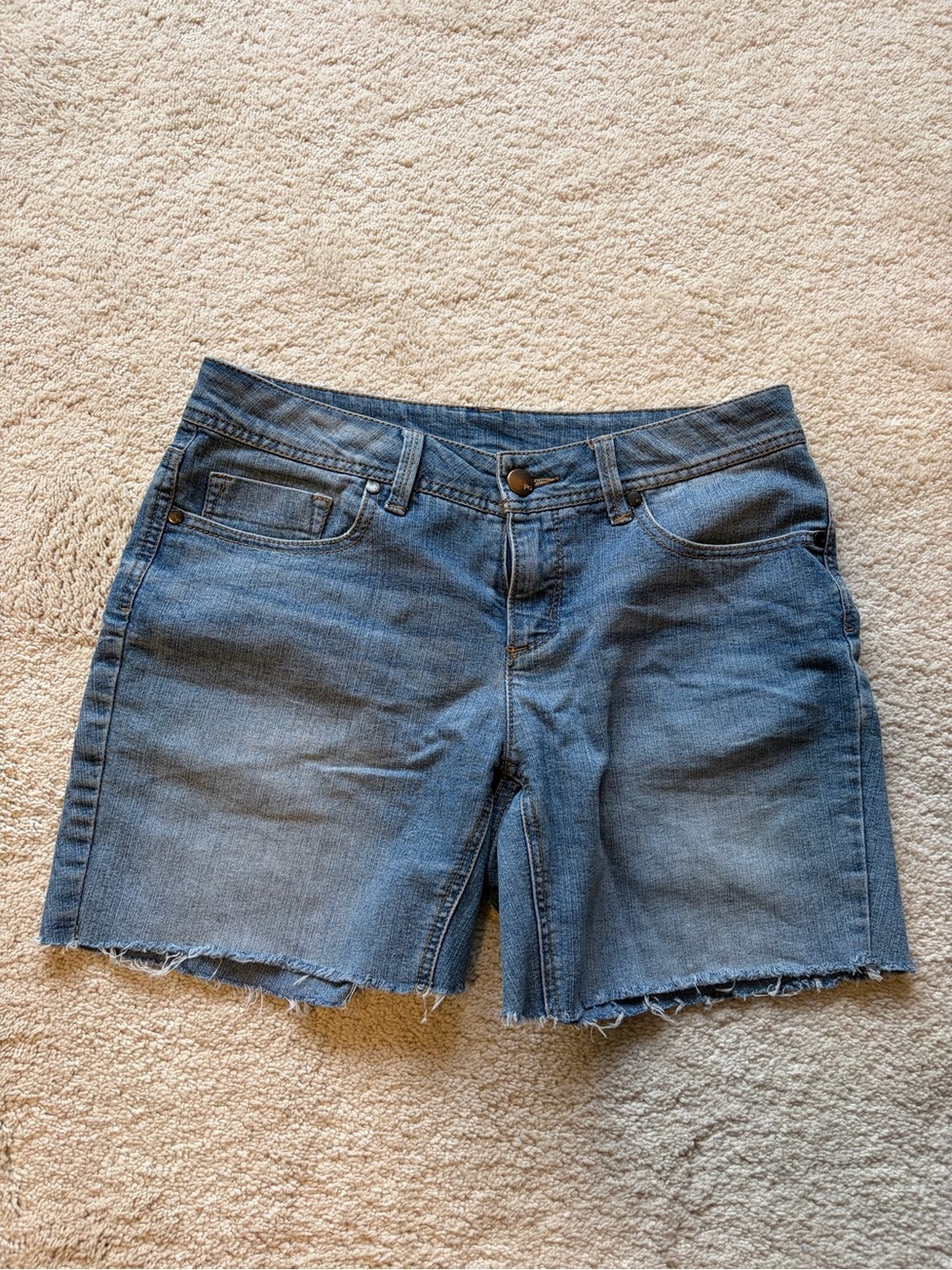 Faded Glory Medium Blue Denim Cutoff Shorts